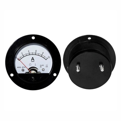 Ampémetro redondo analógico com escala até 10 amperes