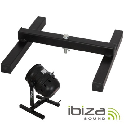 Suporte metálico preto para equipamento de som Ibiza Sound