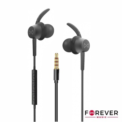 Auriculares intra-auriculares pretos com cabo e controlo remoto