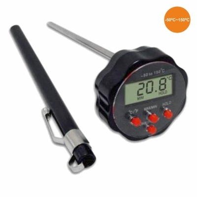 Termómetro digital com ponto metálica e visor LCD