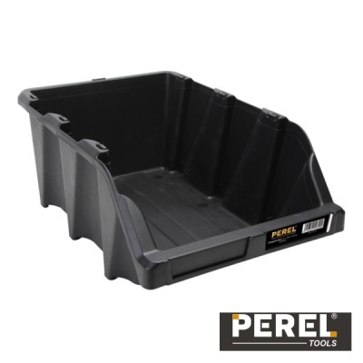 Caixa organizadora plástica preta da marca PEREL TOOLS