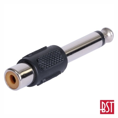 Adaptador de áudio jack 6,35 mm para RCA