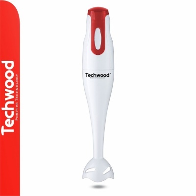 Varinha mágica Techwood branca e vermelha com parte inferior metálica