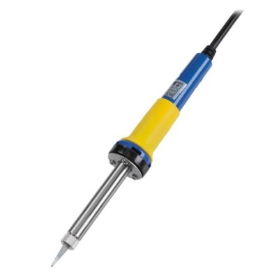 Ferro de soldar com cabo colorido e ponta metálica