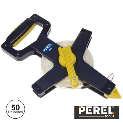 Trena fita métrica azul e amarela marca PEREL TOOLS