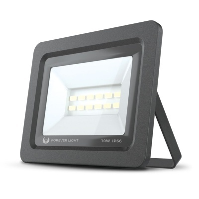 Projetor LED exterior cinzento escuro 10W IP66 com base inclinável