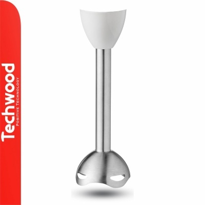 Aparelho para purê com cabo branco e haste de aço inoxidável com faixa vermelha TECHWOOD