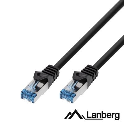 Cabo de rede com conectores RJ45 e logo Lanberg
