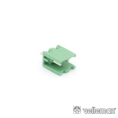 Conector elétrico verde pequeno com clip de fixação