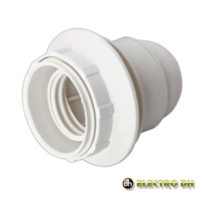 Conector branco de plástico com rosca interna para ligação elétrica