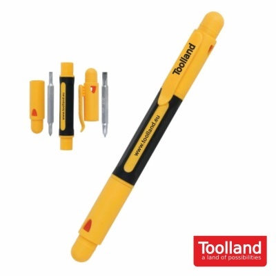 Ferramenta portátil amarela e preta Toolland com pontas intercambiáveis