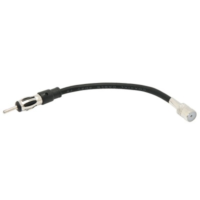 Cabo adaptador para antena coaxial com conector RCA e coaxial fêmea
