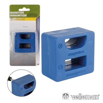 Magnetizador e desmagnetizador azul Velleman em embalagem plástica