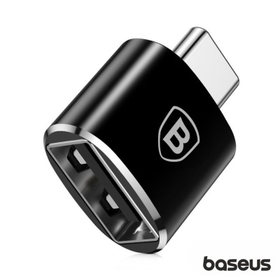 Adaptador Baseus preto USB-C para HDMI compacto