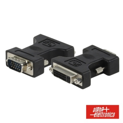 Adaptador de vídeo VGA para DVI preto