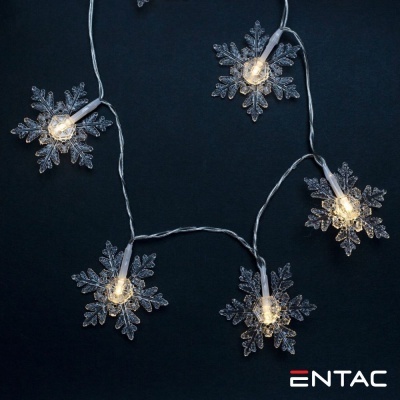 Luzes decorativas em forma de flocos de neve iluminados com LED