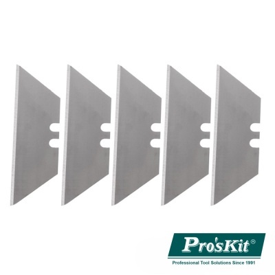 Cinco lâminas afiadas de aço inoxidável e logotipo ProsKit