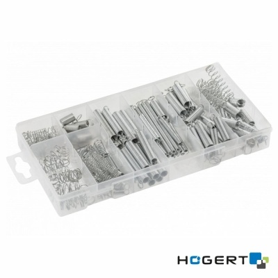 Conjunto de molas metálicas variadas em caixa plástica transparente organizadora