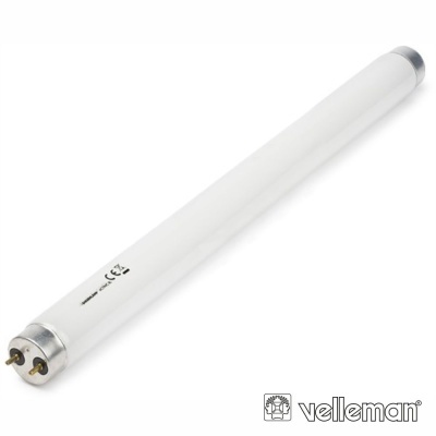 Lâmpada fluorescente tubular branca com base metálica e pinos