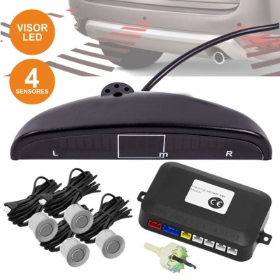 Sistema de sensores de estacionamento com visor LED e quatro sensores