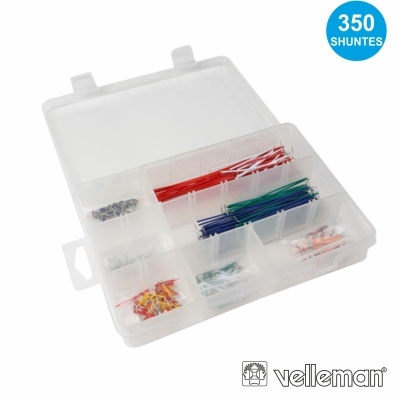 Estojo com 350 shuntes coloridos Velleman