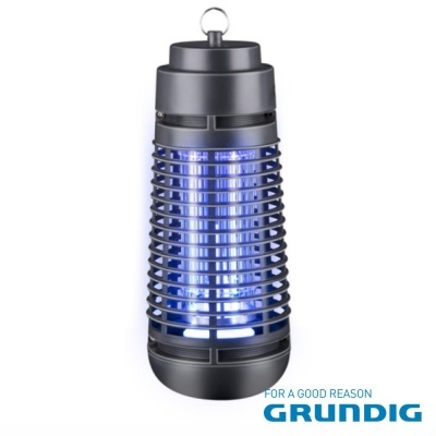 Lâmpada mata-insetos elétrica preta com luz azul da Grundig