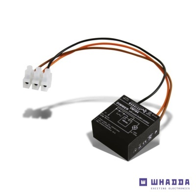 Dimmer WHAIDA preto com fios laranja e preto e conetores brancos