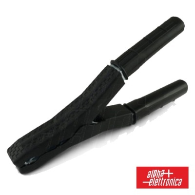 Alavanca de soldadura preta com pega em plástico e logótipo ALPHA ELETTRONICA