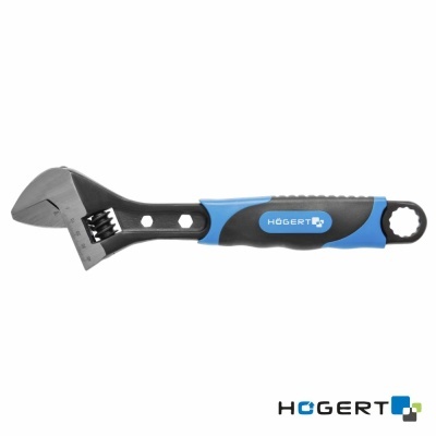 Chave inglesa ajustável com cabo azul e preto da marca HÖGERT