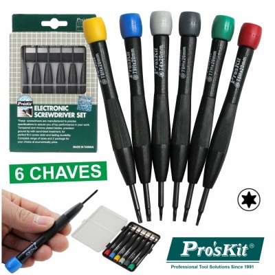 Set de chaves de precisão para eletrónica Pro'sKit com cabos coloridos