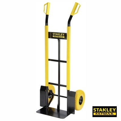 Carrinho de carga Stanley FatMax amarelo e preto com rodas amarelas