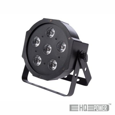 Projetor de luz LED preto com seis LEDs em suporte ajustável