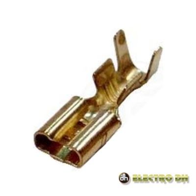 Conector elétrico metálico dourado