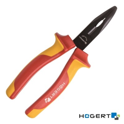 Alicate de corte e aperto vermelho e amarelo com cabo ergonómico Högert