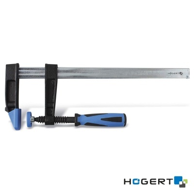 Sargento de aperto metálico com punho azul e preto da marca HÖGERT