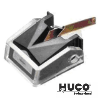 Afiador de facas LUCO Switzerland preto com base transparente e lâmina metálica