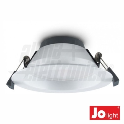 Luz de teto embutida branca e preta com molas metálicas