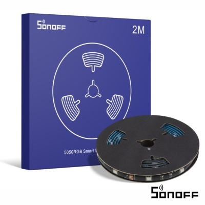 Fita LED RGB Sonoff 2 metros com embalagem azul