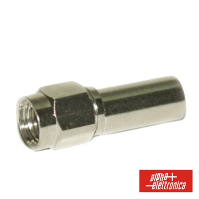 Conector metálico para cabo coaxial com rosca interna