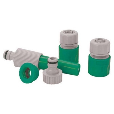 Acessórios de plástico verde e cinza para mangueira de jardim