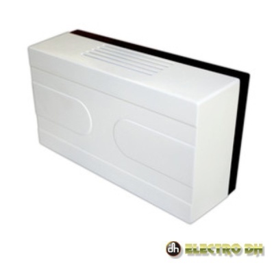 Aparelho branco retangular com ranhuras e logo ELECTRO DH