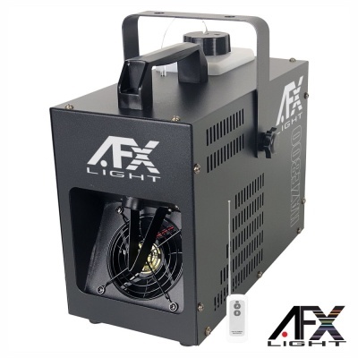 Máquina de fumo preta AFX LIGHT WINTER 3000 com ventoinha e comando remoto