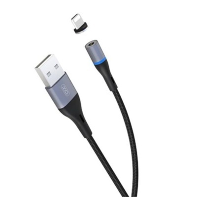 Cabo USB com conetor magnético preto
