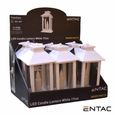 Lanternas LED brancas para velas ENTAC em embalagem preta