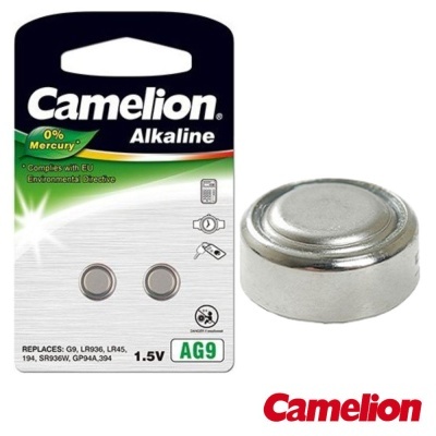Pilhas pequenas redondas Camelion AG9 em embalagem