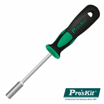 Chave de caixa Pro'sKit com cabo preto e verde e haste metálica