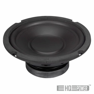 Altifalante preto com estrutura circular e base metálica HQ Power