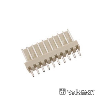 Conector elétrico feminino de 10 pinos creme