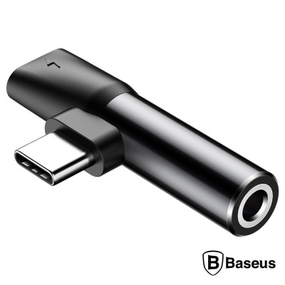 Adaptador USB tipo C para áudio 3.5mm Baseus preto