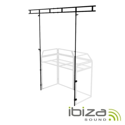 Suporte de microfone ajustável em ferro preto com logótipo ibiza SOUND
